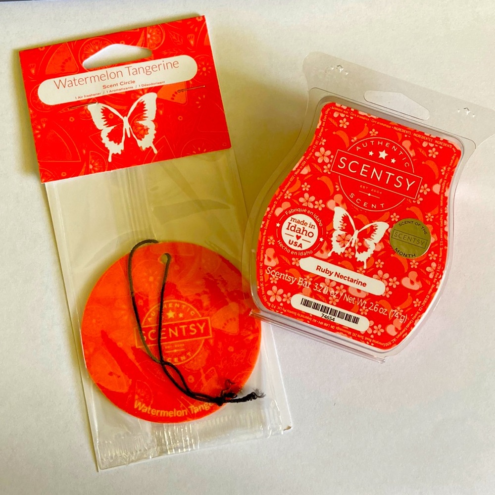 Scentsy Bar Ruby Nectarine & Scent Circle Watermelon Tangerine